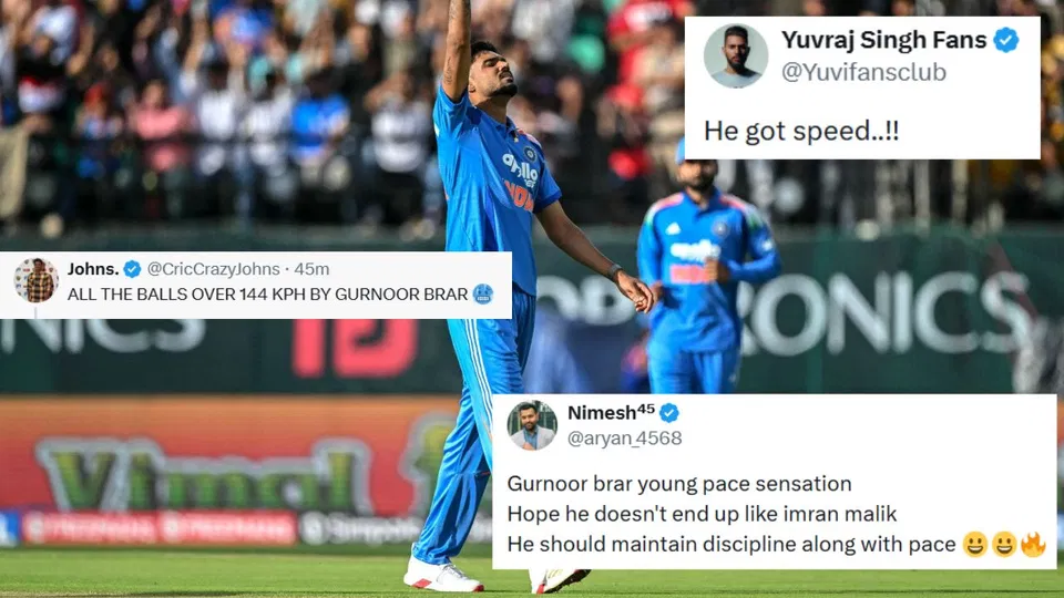 “Gurnoor Brar Got Speed” Netizens Hail India Fast Bowler For Fiery Debut Vs AFG