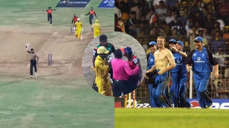 Andrew Flintoff Shirt Off Flashback! Mumbai T20 League Fight Recreates Iconic Wankhede Celebration